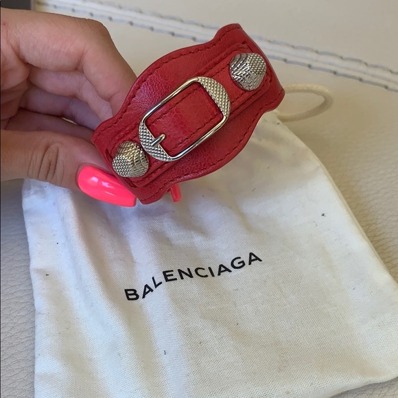 Balenciaga Jewelry - Balenciaga classic metallic edge bracelet (red)